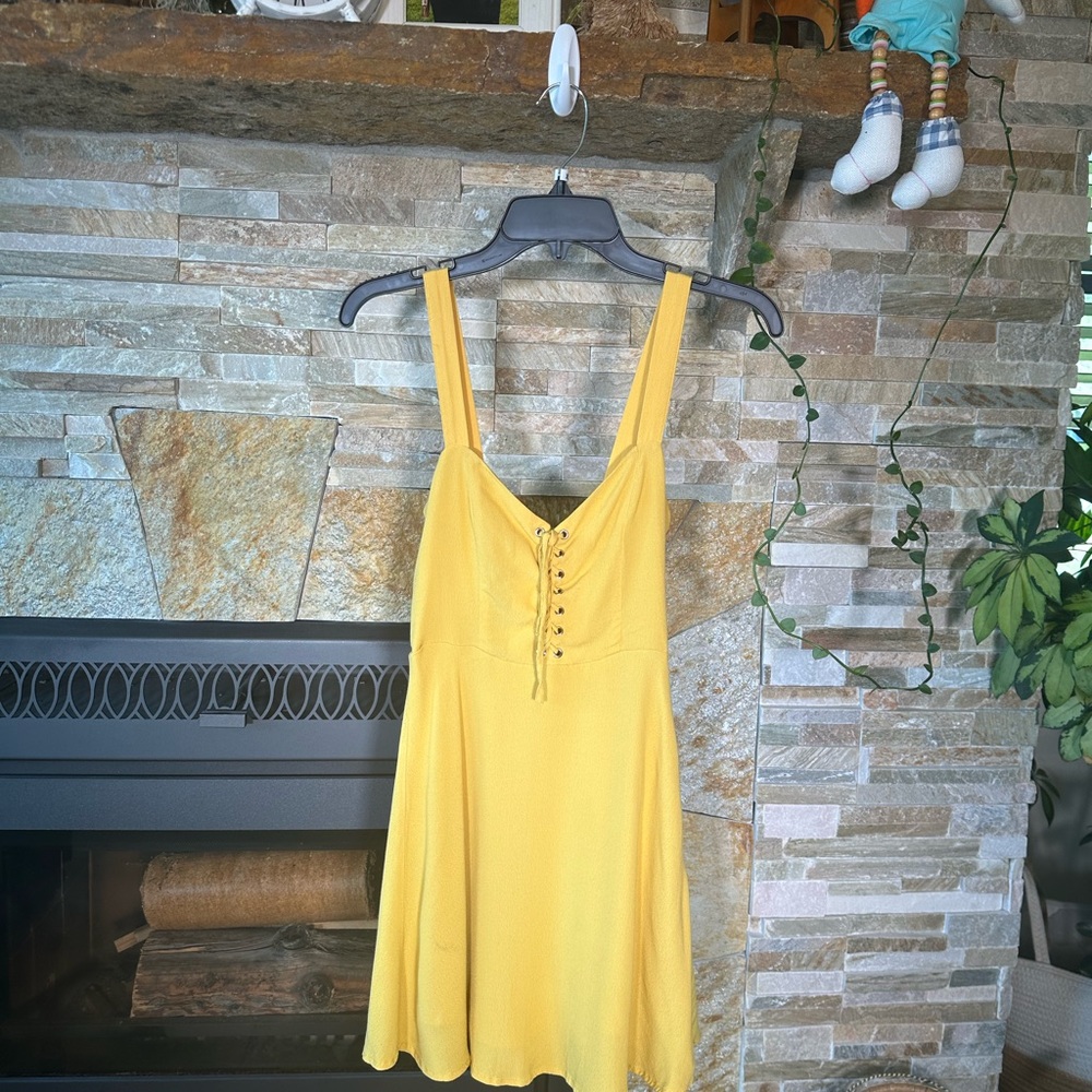 Forever 21 Small Yellow Mini Summer Dress - Adorable & Lightweight!